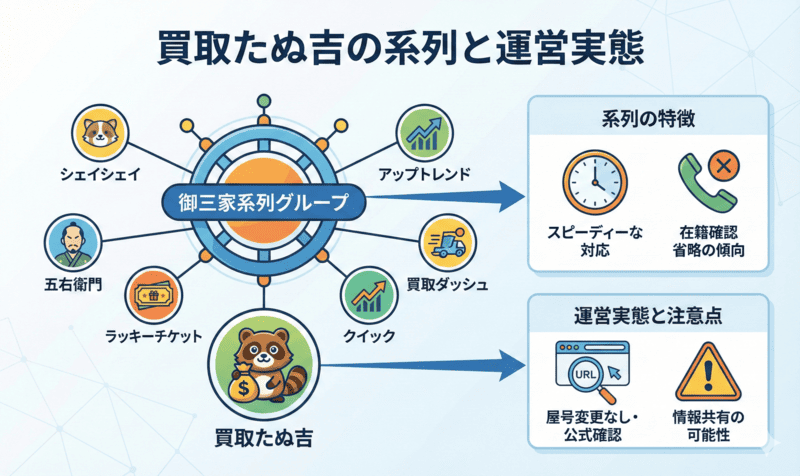 買取たぬ吉の先払い買取はどこの系列？運営実態を解説