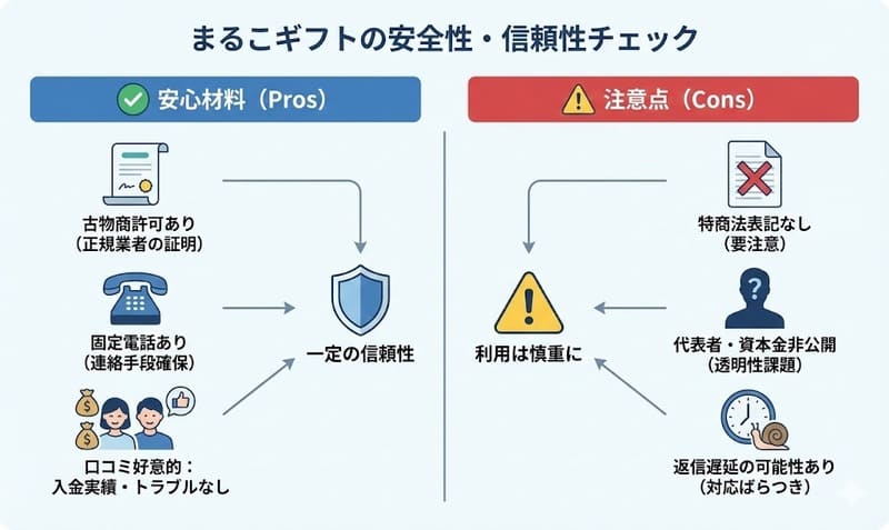 まるこギフトの安全性・信頼性は？