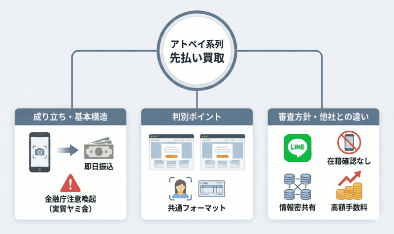 アトペイ系列の先払い買取とは？特徴と判別ポイント