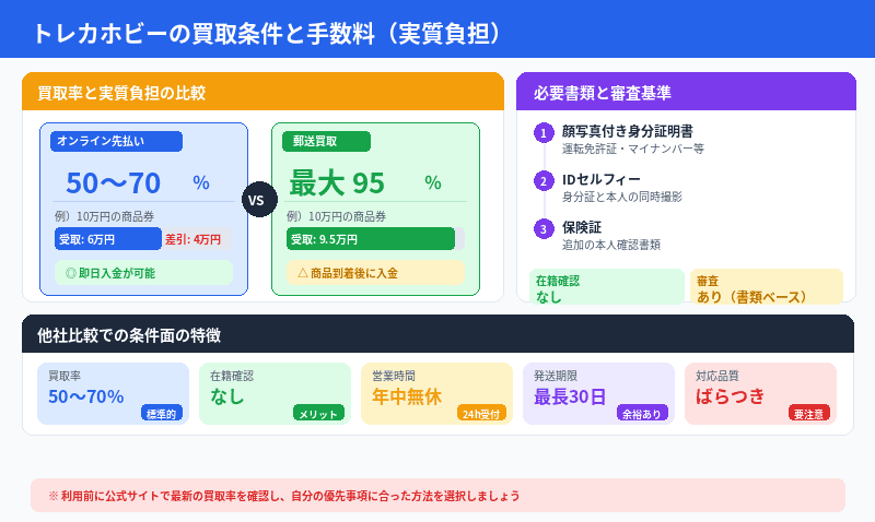 トレカホビーの先払い買取条件と手数料（実質負担）