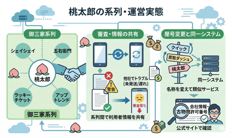 桃太郎の先払い買取はどこの系列？運営実態を解説