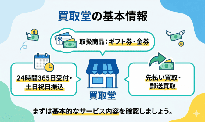 買取堂とはどんな先払い買取業者か？基本情報を確認