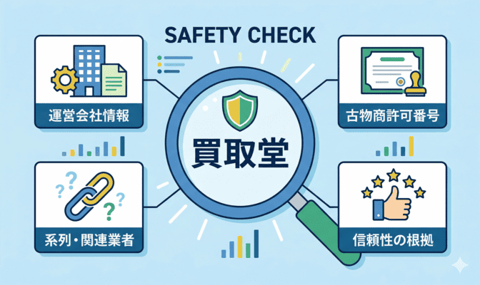 買取堂の安全性・系列・古物商許可番号を確認