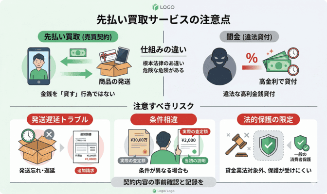 買取ゴッドは闇金?先払い買取のリスクと注意点