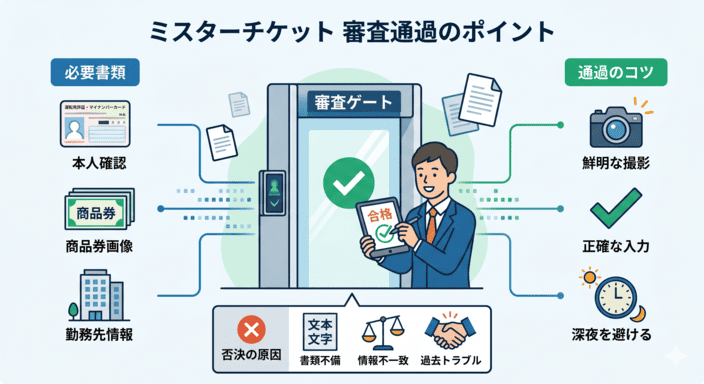 ミスターチケットの審査内容と通過のためのコツ