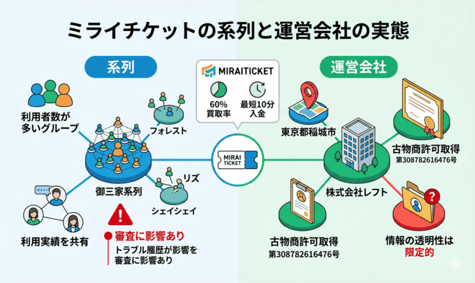 ミライチケットの系列と運営会社の実態