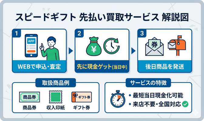 スピードギフトの先払い買取サービスを徹底解説