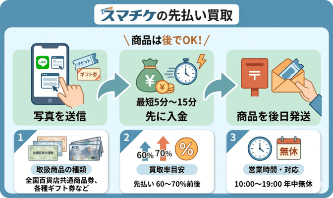スマチケの先払い買取とはどんなサービスか