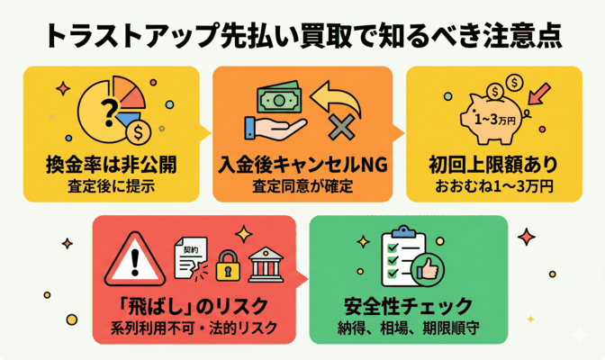 トラストアップ先払い買取で知るべき注意点
