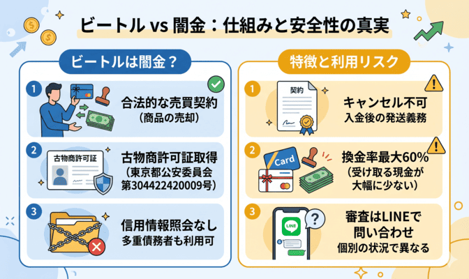 ビートルの先払い買取は闇金？安全性を検証