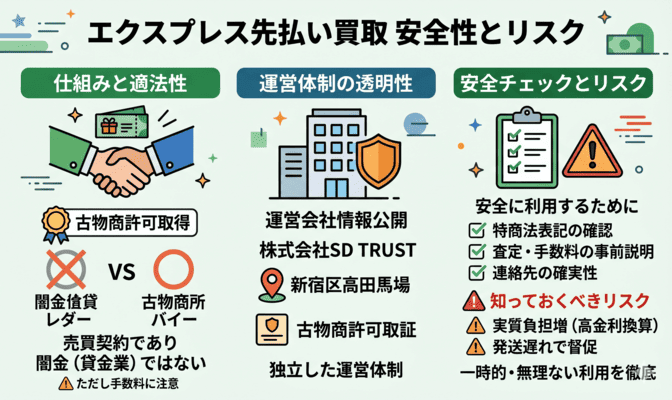 エクスプレスの先払い買取は闇金?系列と安全性