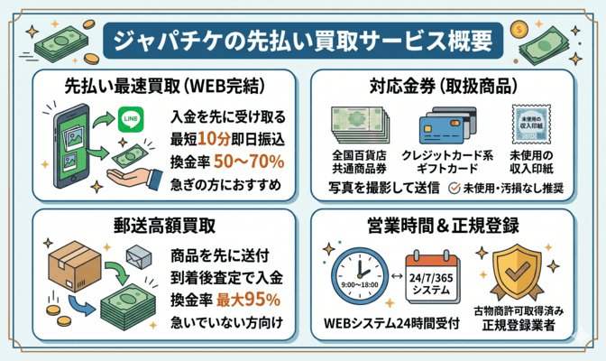 ジャパチケ先払い買取のサービス概要と特徴