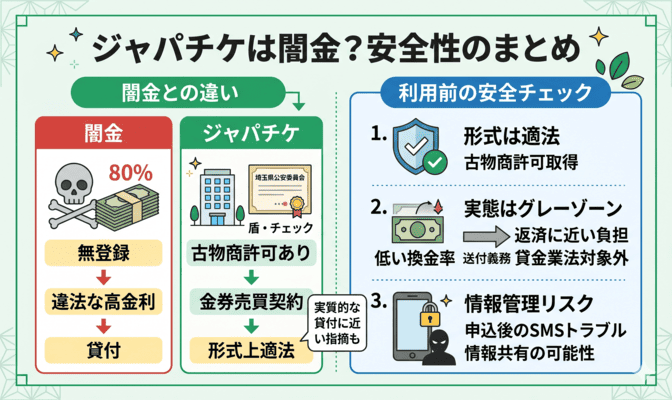 ジャパチケは闇金?先払い買取の安全性を解説