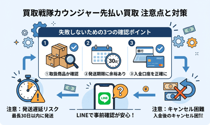 買取戦隊カウンジャー先払い買取の注意点と対策