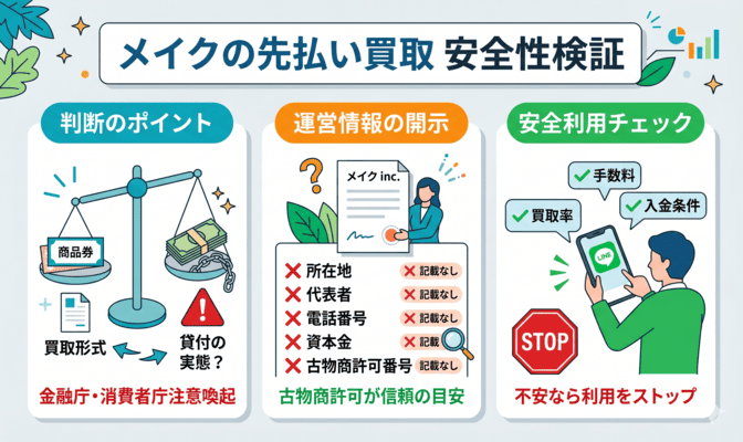 メイクの先払い買取は闇金？運営の安全性を検証