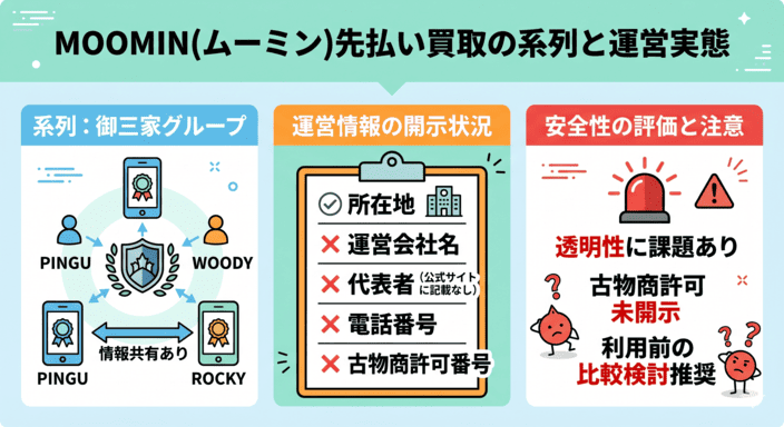 MOOMIN(ムーミン)先払い買取の系列と運営会社情報