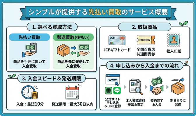 シンプルが提供する先払い買取のサービス概要